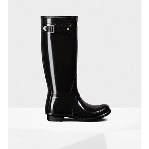 Women’s Black Gloss Hunter Rainboots